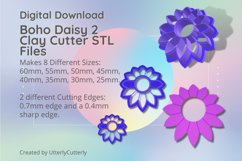 Boho Daisy 2 Clay Cutter - Cookie Cutter STL File Product Image 1