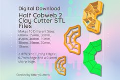 Clay Cutter STL File - Half Cobweb 2 Clay Cutter Earring -C Product Image 1
