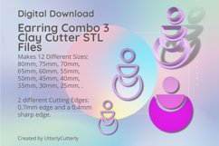 Earring Combo 3 Clay Cutter Cookie Cutter STL Product Image 1