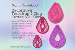 Clay Cutter STL File Decorative Teardrop 2 Product Image 1