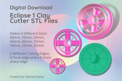 Eclipse Moon Sun 1 Earring Clay Cutter - Cookie Cutter Product Image 1