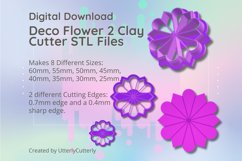 Clay Cutter STL File - Deco Flower 2 Clay Cutter Earring -Co Product Image 1