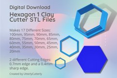Hexagon 1 Clay Cutter - Cookie Cutter STL File Product Image 1