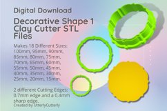 Decorative Shape 1 Earring Clay Cutter - Cookie Cutter Product Image 1