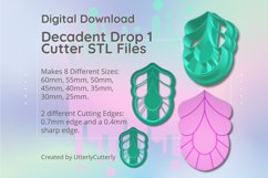 Clay Cutter STL File Decadent Drop 1 - Elegant Earring Digit Product Image 1