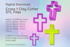 Cross 1 Clay Cutter Earring -Cookie Cutter Product Image 1