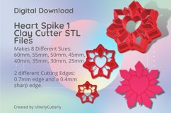 Spiked Heart 1 Clay Cutter - Cookie Cutter STL File Product Image 1