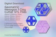 Geometric Hexagon 1 Clay Cutter Cookie Cutter STL Product Image 1