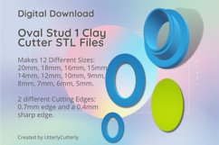 Stud Micro Oval 1 Clay Cutter - Cookie Cutter STL File Product Image 1