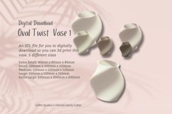 Oval Twist 1 Vase STL File Product Image 1