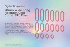 20mm Wide Long Hexagon Clay Cutter- Earring, Cuff Product Image 1