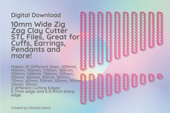 10mm Zig Zag Clay Cutter- Earring, Cuff Cutter Product Image 1