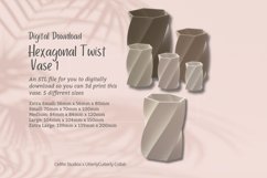 Hexagonal Twist 1 Vase STL File Product Image 1
