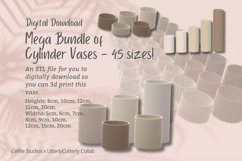 Mega Bundle Cylinder Vase STL File - Digital Download -45 Si Product Image 1