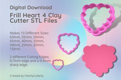 Heart Frill 4 Earring Clay Cutter - Cookie Cutter Product Image 1