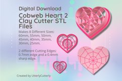 Clay Cutter STL File - Cobweb Heart 2 Clay Cutter Earring -C Product Image 1