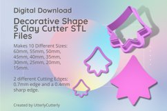 Decorative Shape 5 Earring Clay Cutter - Cookie Cutter Product Image 1