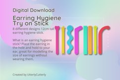 Earring Hygiene Try on Stick STL - 8 Different Designs STL D Product Image 1