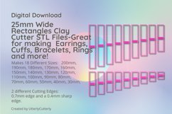 25mm Wide Rectangle Clay Cutter- Earring, Cuff Cutter Product Image 1