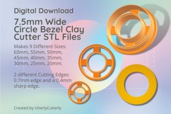 7.5mm Wide Circle Bezel Earring Clay Cutter -Cookie Cutter Product Image 1