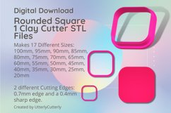 Rounded Square 1 Clay Cutter - Cookie Cutter STL File Product Image 1