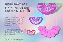 Half Frill 2 Earring Clay Cutter - Cookie Cutter Product Image 1
