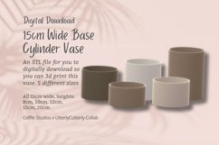 15cm Wide Base, Cylinder Vase STL File Product Image 1