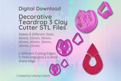 Clay Cutter STL File Decorative Teardrop 3 Product Image 1