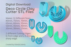 Deco Circle Clay Cutter - Cookie Cutter STL File Product Image 1