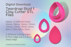 Stud Micro Teardrop Petal Clay Cutter - Cookie Cutter Stl Product Image 1