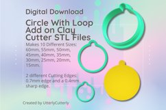 Clay Cutter STL File - Circle with add on - Earring Digital Product Image 1
