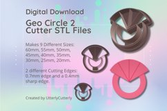 Clay Cutter STL File Geo Circle 2- Modern Earring Digital F Product Image 1