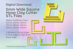 5mm Wide Circle Hoop Clay Cutter Earring -Cookie Cutter Product Image 1