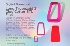 Long Trapezoid 2 Clay Cutter - Cookie Cutter STL File Product Image 1