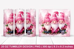 Pink Christmas Tumbler, Pink Gnomes,Christmas gnomes tumbler Product Image 1