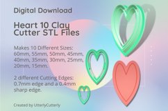 Heart 10 Clay Cutter - Cookie Cutter STL File Product Image 1