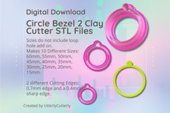 Clay Cutter STL File - Circle Bezel 2- Earring Digital File Product Image 1