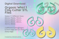 Organic Whirl 1 Clay Cutter Earring -Cookie Cutter Product Image 1