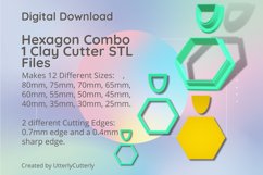 Hexagon Combo 1 Clay Cutter - Cookie Cutter STL File Product Image 1