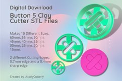 Button 5 Earring Clay Cutter -Cookie Cutter Product Image 1