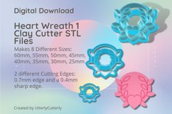 Heart Wreath 1 Clay Cutter - Cookie Cutter STL File Product Image 1