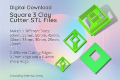 Square 3 Clay Cutter - Cookie Cutter STL File Product Image 1