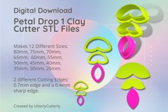 Petal Drop 1 Earring Clay Cutter - Cookie Cutter Product Image 1