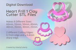 Heart Frill 1 Clay Cutter - Cookie Cutter STL File Product Image 1