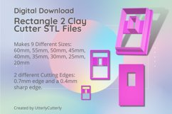 Rectangle 2 Clay Cutter - Cookie Cutter STL File Product Image 1