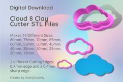 Cloud 8 Clay Cutter - Cookie Cutter STL File Product Image 1