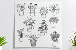 40 Potted plant stamps for Procreate, Houseplant brush set Product Image 6