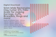 5mm Wide Rectangle Clay Cutter- Earring, Cuff Cutter Product Image 1