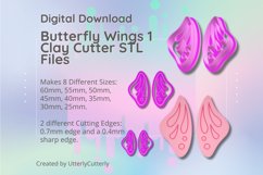 Clay Cutter STL File Butterfly Wings 1 - Earring Digital Fil Product Image 1