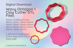 Wavy Octagon 1 Clay Cutter Earring -Cookie Cutter Product Image 1